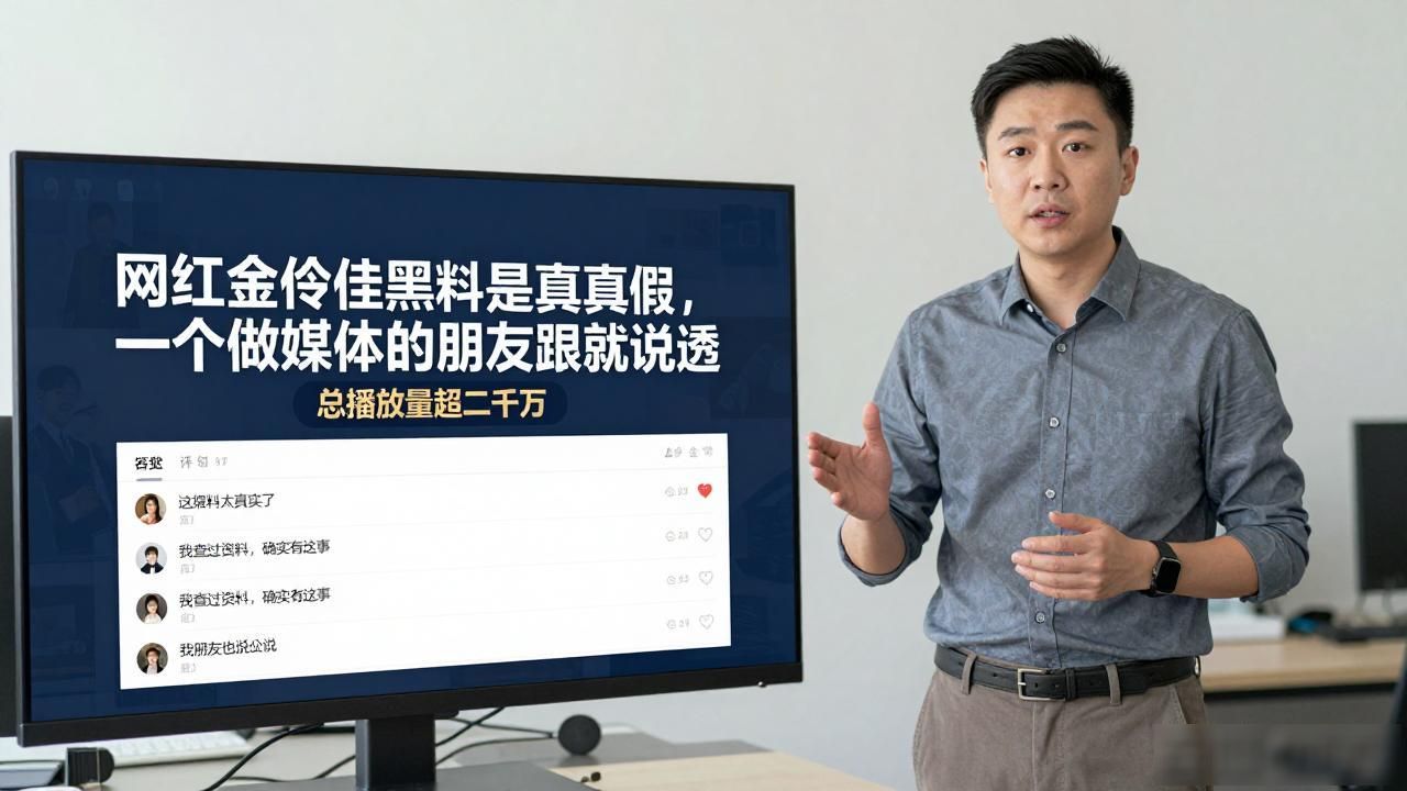 网红金伶佳黑料是真是假，一个做媒体的朋友跟你说透